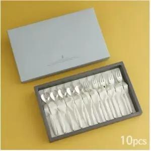 [셀러에이드]집들이 선물 귀여운 엔젤 하트 티스푼 포크 세트 10P