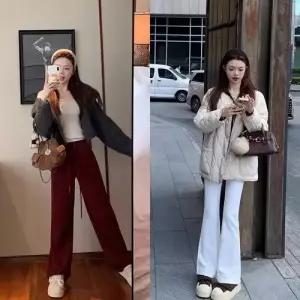 엘럽 여사친 캐주얼 하이탑 양털판 가죽 키높이 통굽 기모 털보드화 원템5