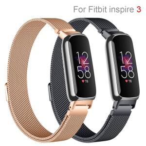 Fitbit pire 3 남성용 마그네틱 팔찌 밴드  여성 메쉬 시계  용 손목 루프
