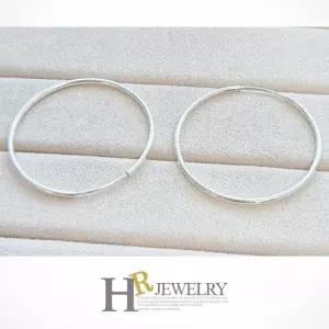 [호림쥬얼리]실버92.5/Silver/은귀걸이/세련(HR)실버 링 파이프 귀걸이(3.5cm)
