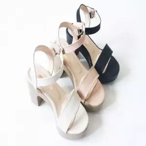 여자구두 국내제작 일선 스트랩 가보시 통굽 여성 샌들