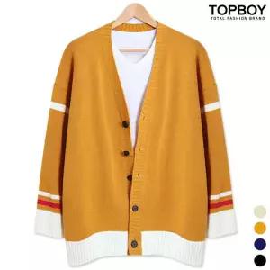 [탑보이][탑보이] 소매 배색 오버핏 가디건(NL001)
