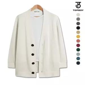 [탑보이][탑보이] 남녀공용 심플 빅버튼 오버핏 가디건 (LW017)