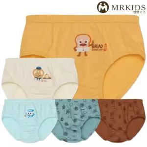 [미미캐츠]MR키즈 브레드이발소 투게더 남삼각 5매입 아동팬티