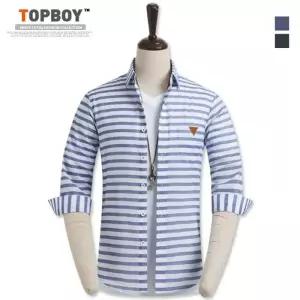 [탑보이][탑보이] 라스 스트라이프 7부 셔츠 (MN340)