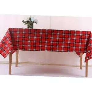 체크 테이블보 레드테이블 코팅 사계절 린넨 식탁보 방수