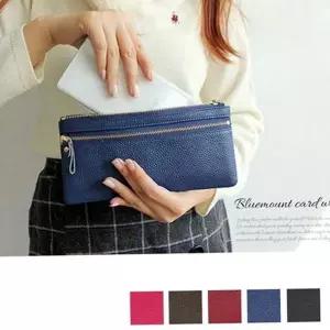 장지갑 여성 카드 지퍼 가죽 동전 슬림 지갑 여자동전지갑