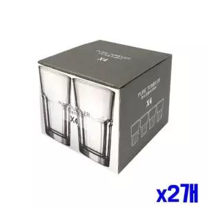 bns 베이직 투명 유리컵 280ml 4p x2개 가정용컵 주방컵