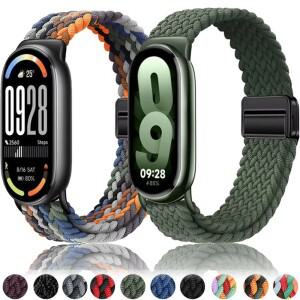 샤오미호환 미밴드 9/8용 나일론 스트랩   스포츠 손목밴드 액세서리 10 9 NFC 교체용 워치밴드