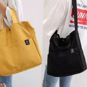 무지 학생 에코백 캔버스 빅사이즈 데일리 여성 수납 데일리에코백