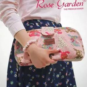 캔버스 꽃무늬 파우치 여성 정리 핸디 수납 화장품 캔버스파우치