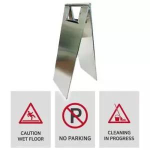 디자인 스텐 A형 간판 주차금지 청소중