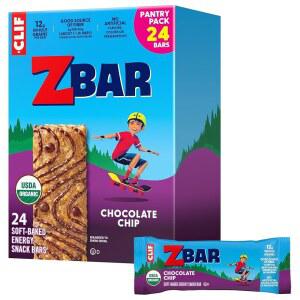 Zbar 초콜릿 칩 소프트 베이킹 에너지 스낵 바 비 O 12g 통곡물 USDA 24팩