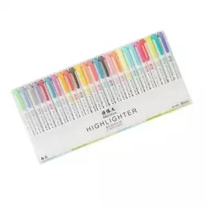 [문구/오피스] 듀얼 형광펜 하이라이터 암기펜 25색 세트 DD-13166