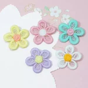 [콩심팥심]강아지 고무줄 플라워 머리끈 헤어밴드 1p