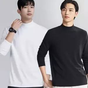 [골드스마일]기본 폴라티 데일리 남성 티 반폴라 이너 반목 캐주얼