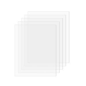 심바럭스 아크릴 시트 클리어 플렉시글라스 8 u201D x 10 0.04 두께(1mm) 투명 플라스틱 플렉시 유리 보드 5개 팩, 사진 액자 교체용 보호 용지 포함, DIY 디스플레이 프로젝트, 공예