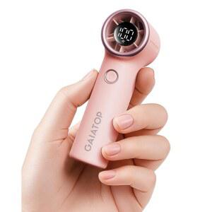 가이아탑 미니 휴대용 선풍기, 4000mAh [최대 실행 시간 15시간] 개인 터보 선풍기 포켓 사이즈, 고속 1-100 조절 가능 소형 손 야외 여행 콘서트 필수품, 여성 남성을 위한 선물, 핑크