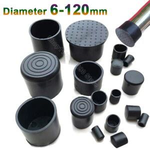 둥근 고무 의자 다리 음소거 방지 테이블 엔드 미끄럼 25 16 30 14 10 12 바닥 PVC 120MM 20 패드 가구 플러그 보호