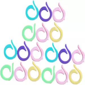 VILLCASE 뜨개질 링 메이커 홀더 120개 세트 코바늘 및 뜨개질용 플라스틱 마커