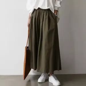 여성 코튼 핀턱 주름 밴딩 와이드팬츠 치마바지 -CPN0725-