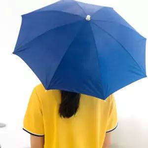 원터치 양손자유 모자우산 머리우산 썬캡 파라솔 모자우산