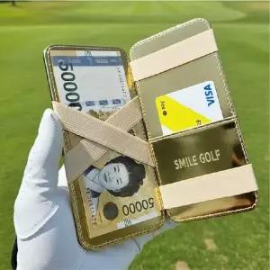 [골드스마일](이거찜) 슬림 골프 지갑 라운딩 카드 수납 티 보관 휴대용 파우치