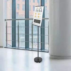 철재pop 아트사인 (검정색) 4772 스탠드꽂이A3