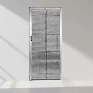 [에이치플러스몰]현관 무턱이 롤방충망 블랙 미세먼지 차단 현관문 방충문 샷시망