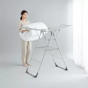 [에이치플러스몰]튼튼한 스텐 특대형 이불 빨래건조대 접이식 베란다 실내 건조대