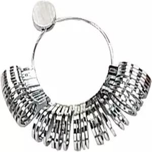 Jewel Tool 스테인리스 스틸 반지 사이즈 측정 도구 1-15 하프 포함 29개 중장비 조각 폭 3MM 전문가용 및