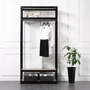 [하프클럽/셀러허브]행거 조립형 앵글 앵글 400_400_900 2단 블랙