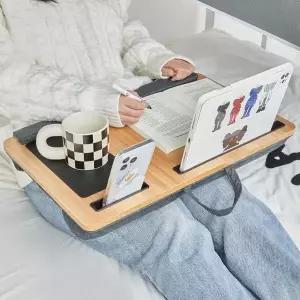 [하프클럽/셀러허브]침대 노트북 무릎 책상 좌식테이블 원목 우드