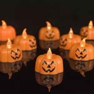 호박티라이트12개 거미줄티라이프 전자초 무드등 조명 꼬마전구 할로윈데티