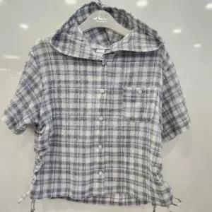 HC07 체크 후드  반팔 셔츠 체크 후드   반팔 셔 츠 APK1U301GST