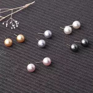 금귀걸이 GOLD 컬러 진주 금 귀걸이 14K 8mm