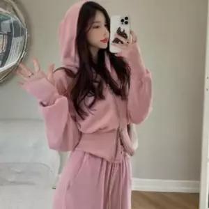 [하프클럽/셀러허브_여성트랜드패션]여성 투피스 와이드 팬츠 후드집업 후