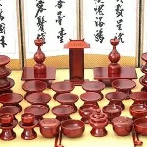 제례 제기 명절 전통 민속 나무 제기그릇 제사상차림 제례용품