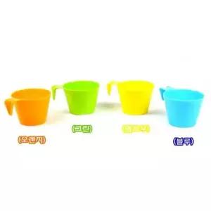 bns 파스텔톤 미니 손잡이컵 4P 플라스틱물컵 음료컵 술잔