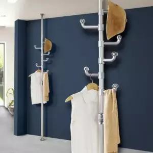 [JED] 코너천장 수납헹거 조립식옷행거 고정식옷걸이 폴행거