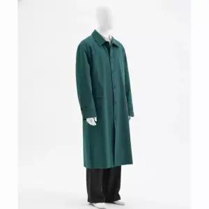 TRIP LE SENS 카라넥 벨트 오버코트 그린
