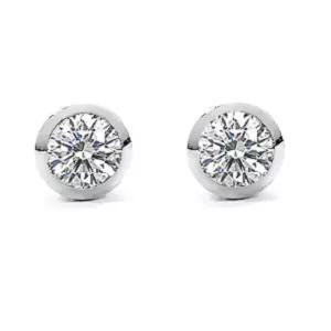 IGI GIA 5부 랩 그로운 다이아몬드 다이아 귀걸이 웨딩 베젤