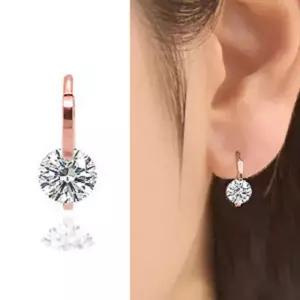 IGI GIA 5부 랩 그로운 다이아몬드 다이아 귀걸이 웨딩 클리오