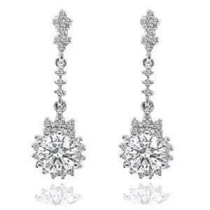 IGI 3부 랩 그로운 다이아몬드 다이아 귀걸이 웨딩 글로리아