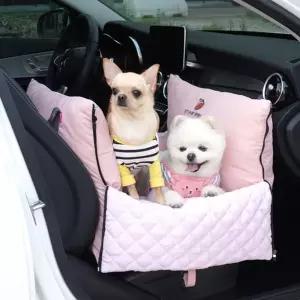 패리스독 강아지카시트 꿀잠 카시트 (핑크) 애견 반려견 차량용카시트