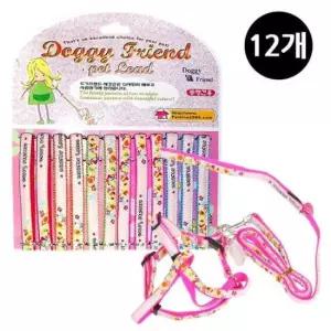 [반려] 15mm 가슴줄 랜덤발송 1판 12개입 강아지 하트 세트