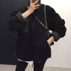 루즈핏 2컬러 양면후리스 양털자켓 뽀글이점퍼 발열잠바 등산