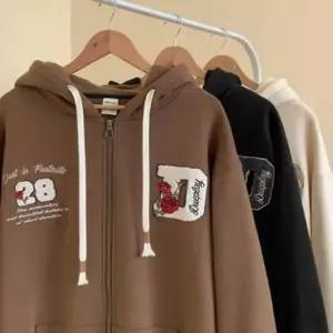 가을 후드집업 남녀공용 패션 디자인 학생 점퍼 소프트한 커플후드집업