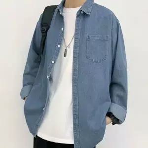 여성 데님 셔츠 루즈핏 청남방 캐주얼 상의 2색