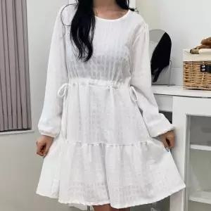 [하프클럽/셀러허브_여성트랜드패션]빅사이즈 603 리본끈미디프릴원피스 DYP